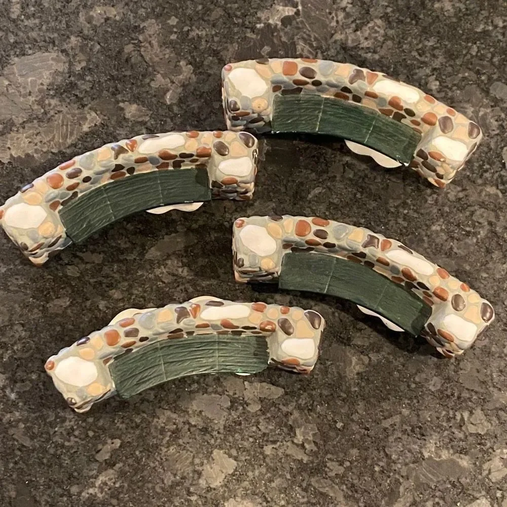 Dept 56 Curved Stone Benches